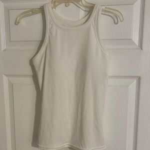 White Ribbed Tank Top